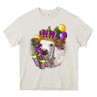 Cream Mardi Gras Longhorn Calf Heavy Core Tee - LillyAllenDesigns