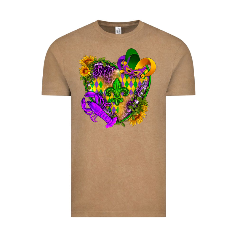Mardi Gras Heart Vintage Tee by HowdyJamesFarm | Teevron