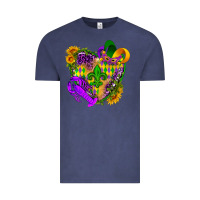 Vintage Denim Mardi Gras heart Vintage Tee - HowdyJamesFarm