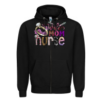 Black wife mom nurse Zipper Hoodie - SublimationCraftShop