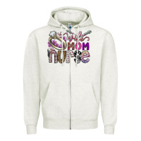 Oatmeal Heather wife mom nurse Zipper Hoodie - SublimationCraftShop