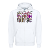 White wife mom nurse Zipper Hoodie - SublimationCraftShop