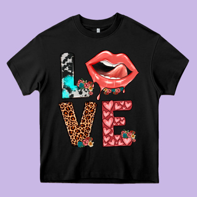 Valentines Love Heavy Core Tee Designed By Jahusdesignshop