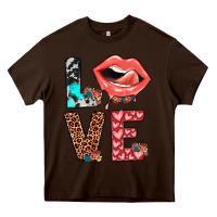 Chocolate Brown valentines love Heavy Core Tee - JahusDesignShop