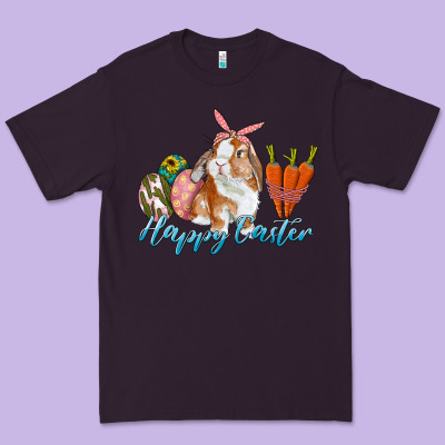 Happy Easter Bunny Carrots And Eggs Premium Tee Designed By Ranaportraitstore