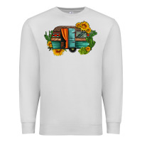 Dove Grey caravan sunflowers and cactus Premium Sweatshirt - Artiststas