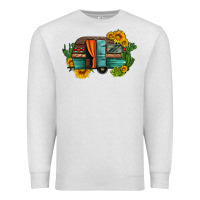 Oatmeal Heather caravan sunflowers and cactus Premium Sweatshirt - Artiststas