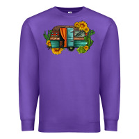 Purple caravan sunflowers and cactus Premium Sweatshirt - Artiststas