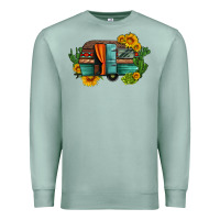 Seafoam caravan sunflowers and cactus Premium Sweatshirt - Artiststas