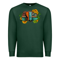 Caravan Sunflowers And Cactus Premium Sweatshirt | Teevron