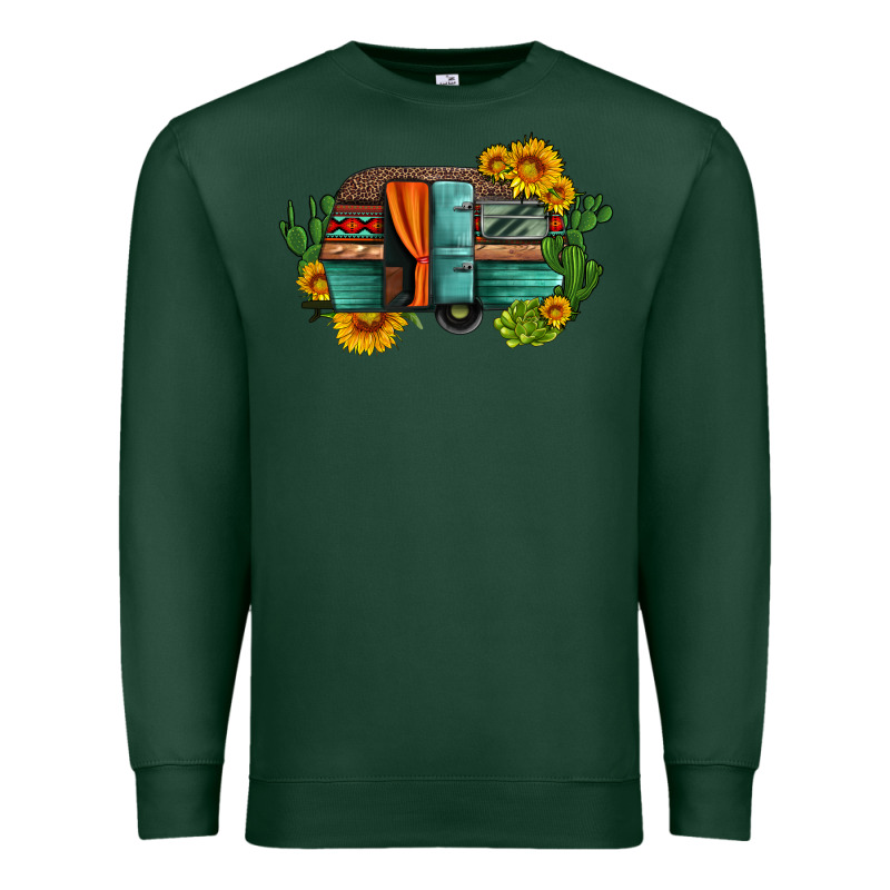 Caravan Sunflowers And Cactus Premium Sweatshirt by Artiststas | Teevron