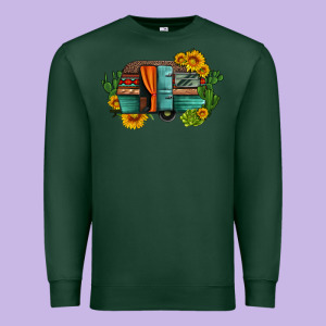 Caravan Sunflowers And Cactus Premium Sweatshirt Designed By Artiststas