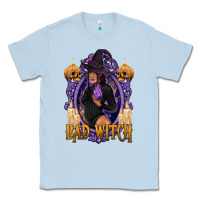 Dusty Blue Bad Witch Black Woman Classic Tee - texasbilliewilder