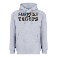 Heather Grey armed forces day support our troops Heavyweight Hoodie - Artiststas