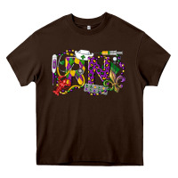 Chocolate Brown RN Registered Nurse Mardi Gras Heavy Core Tee - LillyAllenDesigns