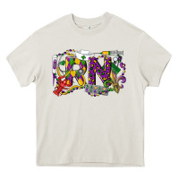Cream RN Registered Nurse Mardi Gras Heavy Core Tee - LillyAllenDesigns