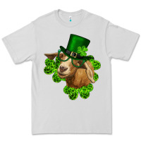 Dove Grey st. patrick's day goat clovers and leprechaun hat Premium Tee - RanaPortraitStore