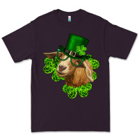 Plum st. patrick's day goat clovers and leprechaun hat Premium Tee - RanaPortraitStore