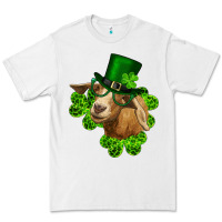 White st. patrick's day goat clovers and leprechaun hat Premium Tee - RanaPortraitStore