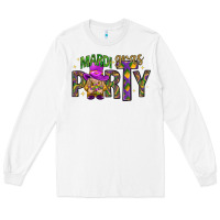 White Mardi Gras party Long Sleeve Tee - HowdyJamesFarm
