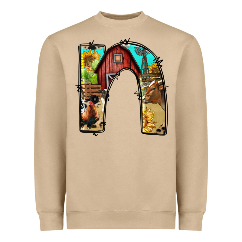 Farm Life Alphabet Lowercase Letters N Heavyweight Sweatshirt by BundleAndBundleShop | Teevron