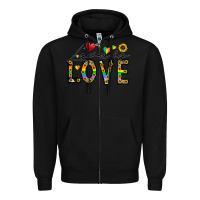 Black love is love Zipper Hoodie - CowhideDigitalArt