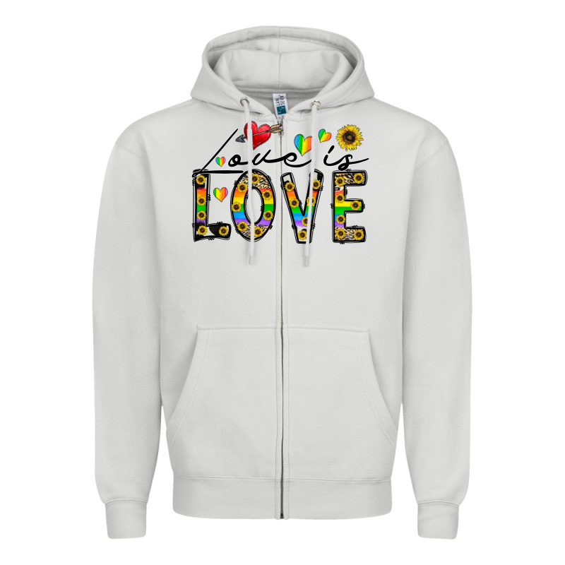 Love Is Love Zipper Hoodie by CowhideDigitalArt | Teevron