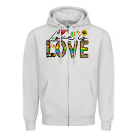 Dove Grey love is love Zipper Hoodie - CowhideDigitalArt