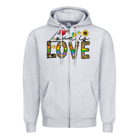 Heather Grey love is love Zipper Hoodie - CowhideDigitalArt