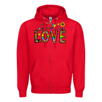Red love is love Zipper Hoodie - CowhideDigitalArt