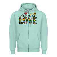 Seafoam love is love Zipper Hoodie - CowhideDigitalArt