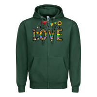 Sports Green love is love Zipper Hoodie - CowhideDigitalArt