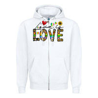 White love is love Zipper Hoodie - CowhideDigitalArt