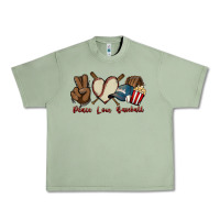 Oil Green Peace love Baseball Urban Heavy Tee - HowdyJamesFarm