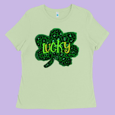 Lucky Shamrock St Patricks Day Ladies Tee Designed By Bettercallsaul