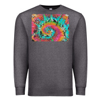 Charcoal Heather tie dye leopard cowhide glitter background Premium Sweatshirt - Artiststas