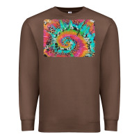 Chestnut tie dye leopard cowhide glitter background Premium Sweatshirt - Artiststas