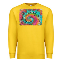 Lemon tie dye leopard cowhide glitter background Premium Sweatshirt - Artiststas