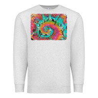 Oatmeal Heather tie dye leopard cowhide glitter background Premium Sweatshirt - Artiststas