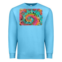 Ocean Blue tie dye leopard cowhide glitter background Premium Sweatshirt - Artiststas