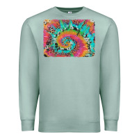 Seafoam tie dye leopard cowhide glitter background Premium Sweatshirt - Artiststas