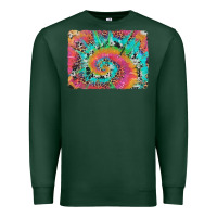 Sports Green tie dye leopard cowhide glitter background Premium Sweatshirt - Artiststas