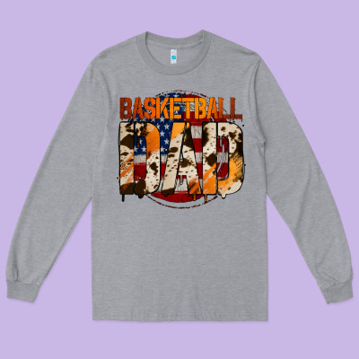 Basketball Dad Long Sleeve Tee Designed By Jasminsmagicworld