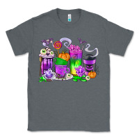 Charcoal Heather Halloween Coffee Cups Classic Tee - texasbilliewilder