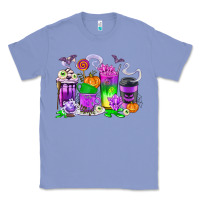 Colony Blue Halloween Coffee Cups Classic Tee - texasbilliewilder