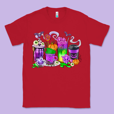 Halloween Coffee Cups Classic Tee Designed By Texasbilliewilder