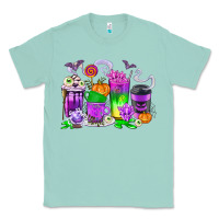 Seafoam Halloween Coffee Cups Classic Tee - texasbilliewilder