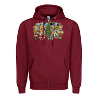 Burgundy peace Zipper Hoodie - SublimationCraftShop