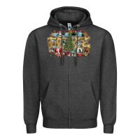 Charcoal Heather peace Zipper Hoodie - SublimationCraftShop