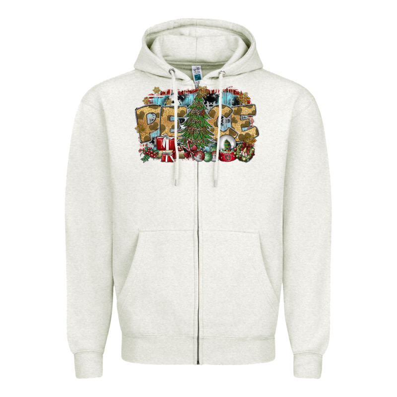 Peace Zipper Hoodie by SublimationCraftShop | Teevron